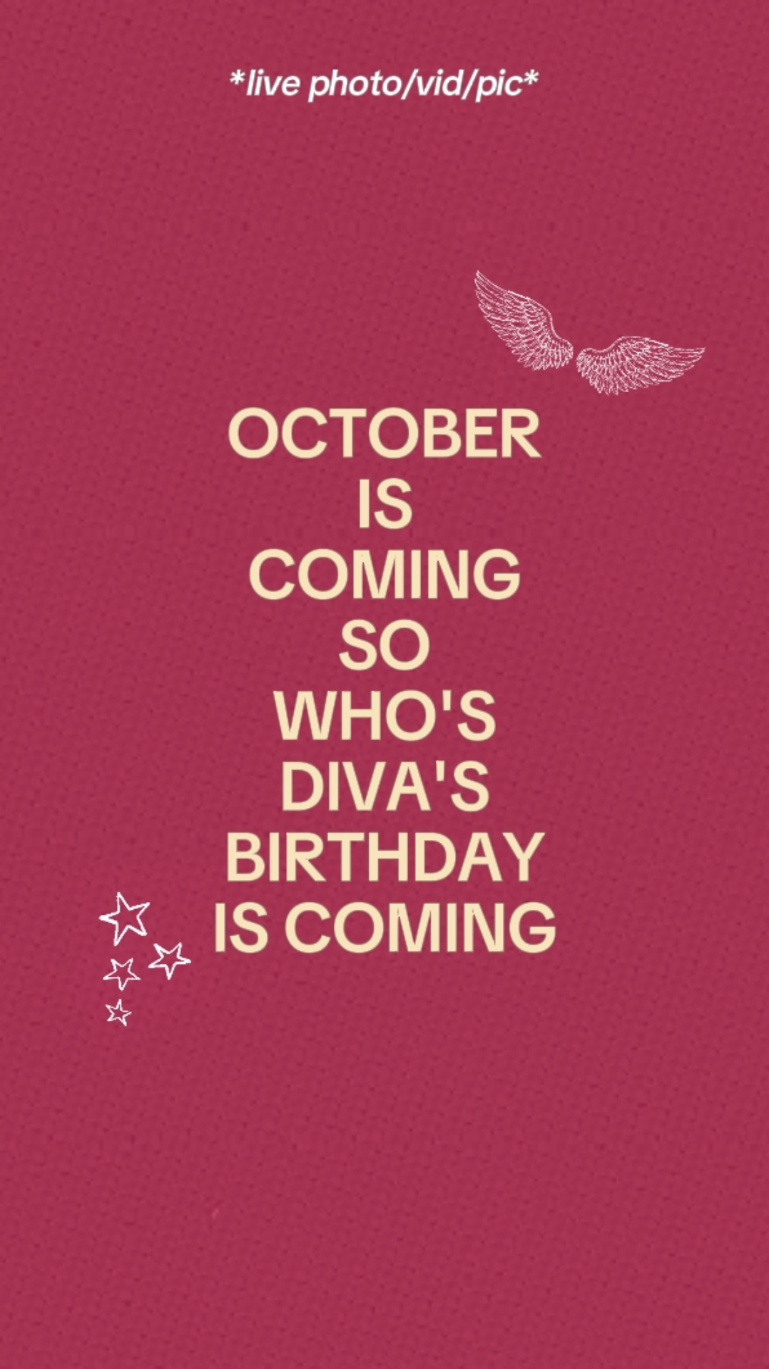 October Is Coming. 