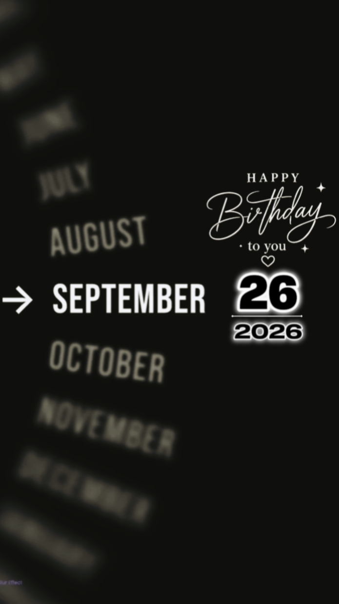 Septmber 26th Brthdy