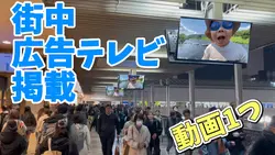 駅中　広告テレビ