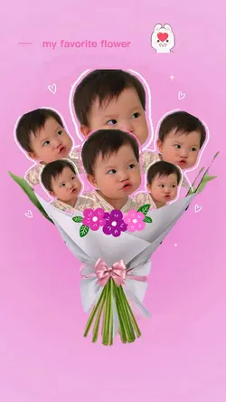 Bó hoa ghép mặt 