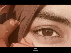 Her eyes in Arabic