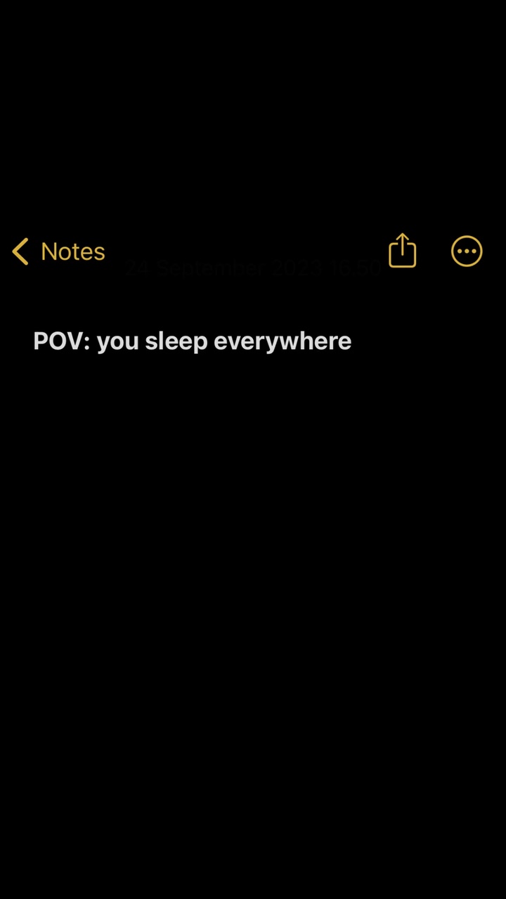 Pov: vc dorme todo dia