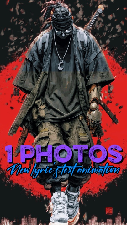 1 foto, lirik, animasi