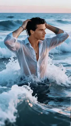 Men beach photo