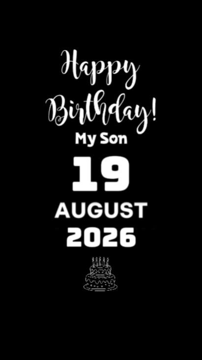 HBD SON 19 AUGUST 