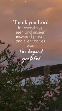 Thank you Lord
