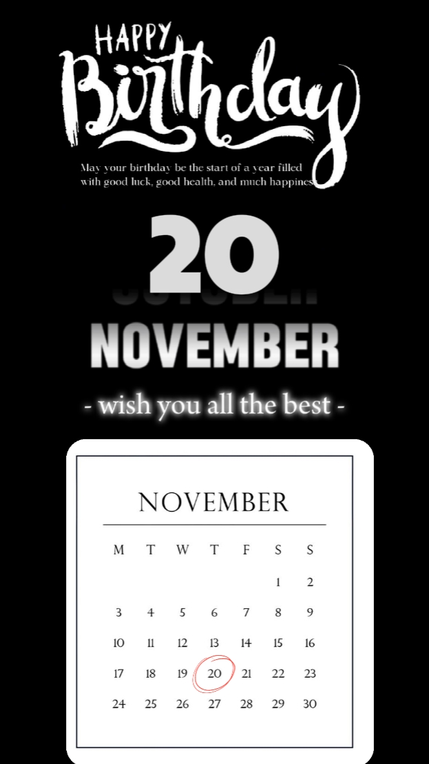 Birthday 20 November