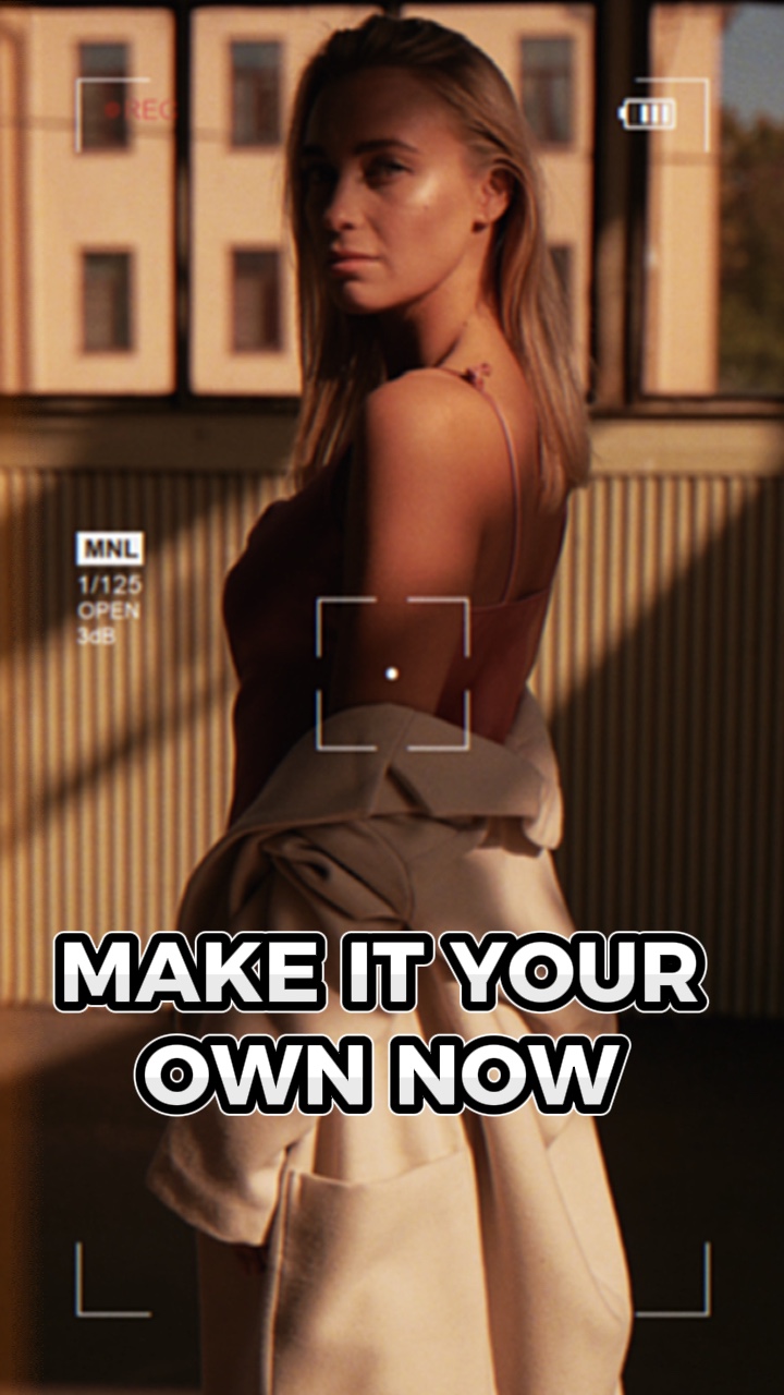 Women’s Fashion Retro Screen Recreation in TikTok Style