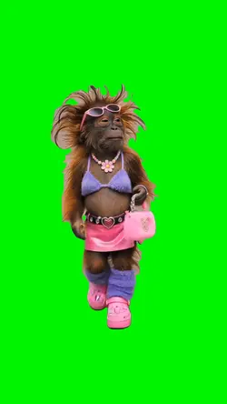 Cute Monkey Walking