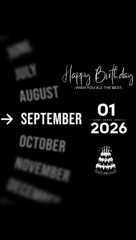 HBD 01 SEPTEMBER