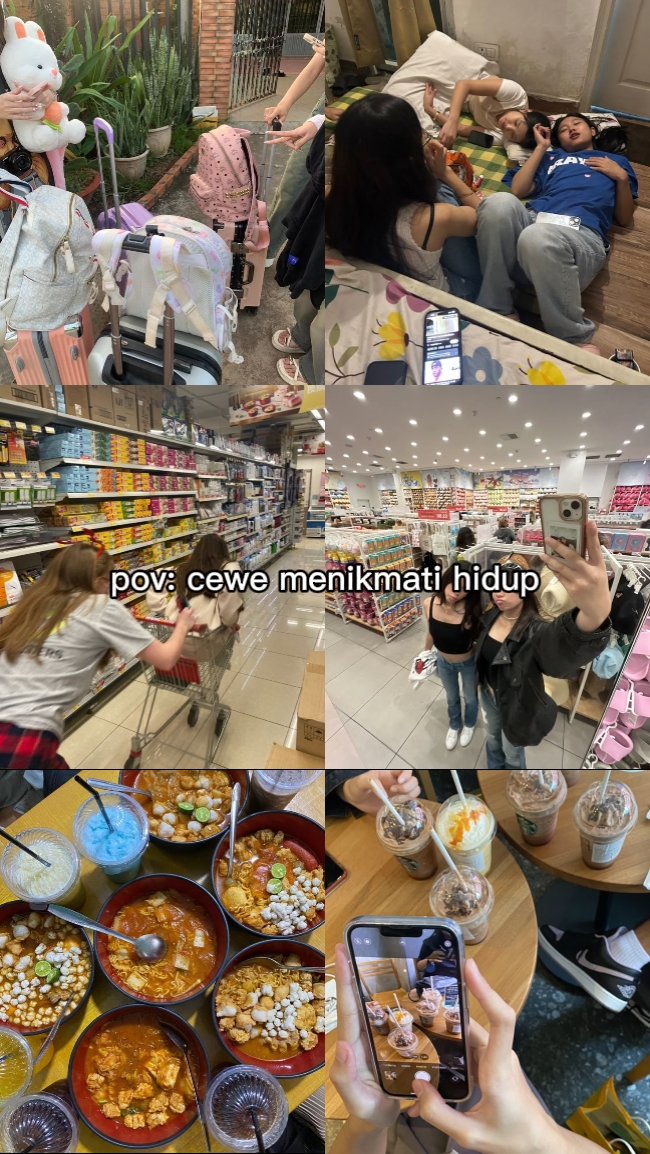 cewe menikmati hidup