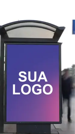 Placa com sua logo 