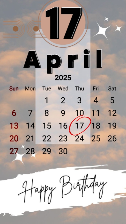 hbd 17 April 2025