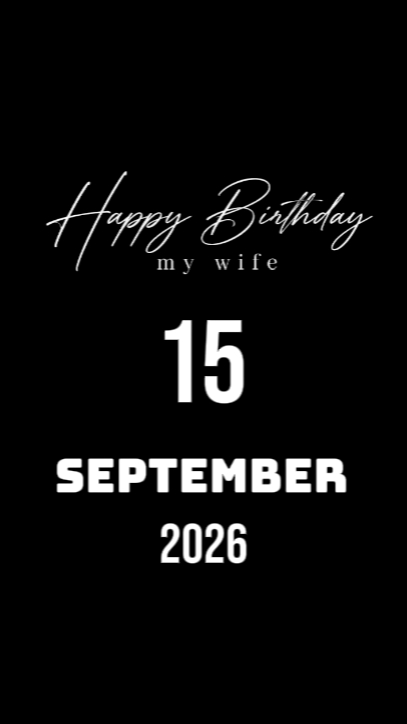 Birthday Wife 15 Sep