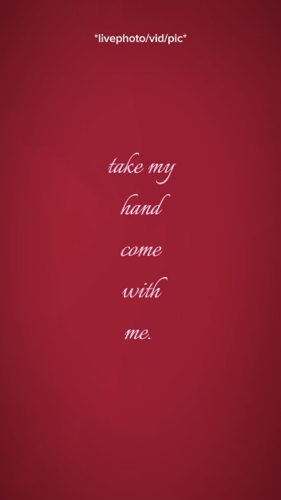 take my hand come