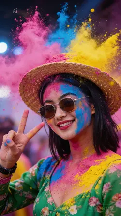 Happy Holi template