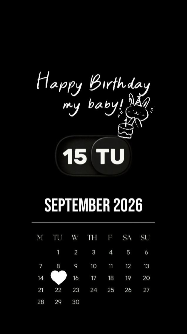 HBD MY BABY 15 SEP 