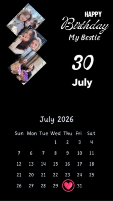 HBD Bestie 30 July