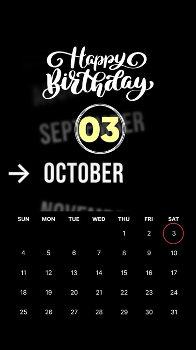 ANNIVERSAIRE LE 3 OCTOBRE