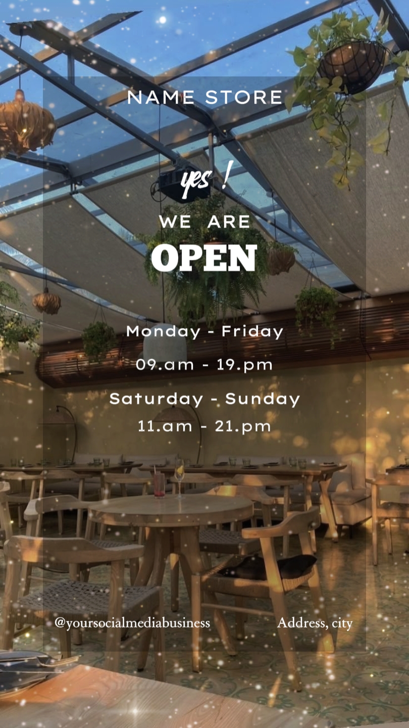 We're Open
