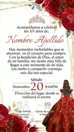 XV años rojo