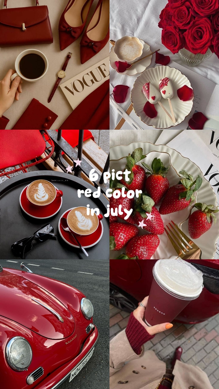 6 gambar warna merah 