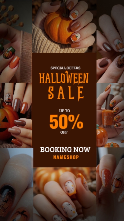 Arte de uñas de Halloween