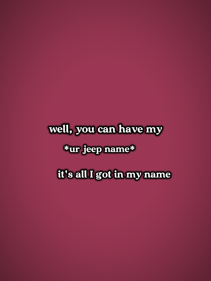 Jeep *name*