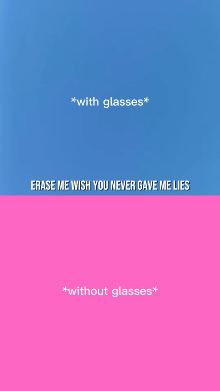 Glasses can’t chang