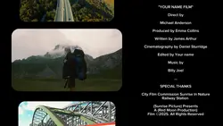 The end credits 