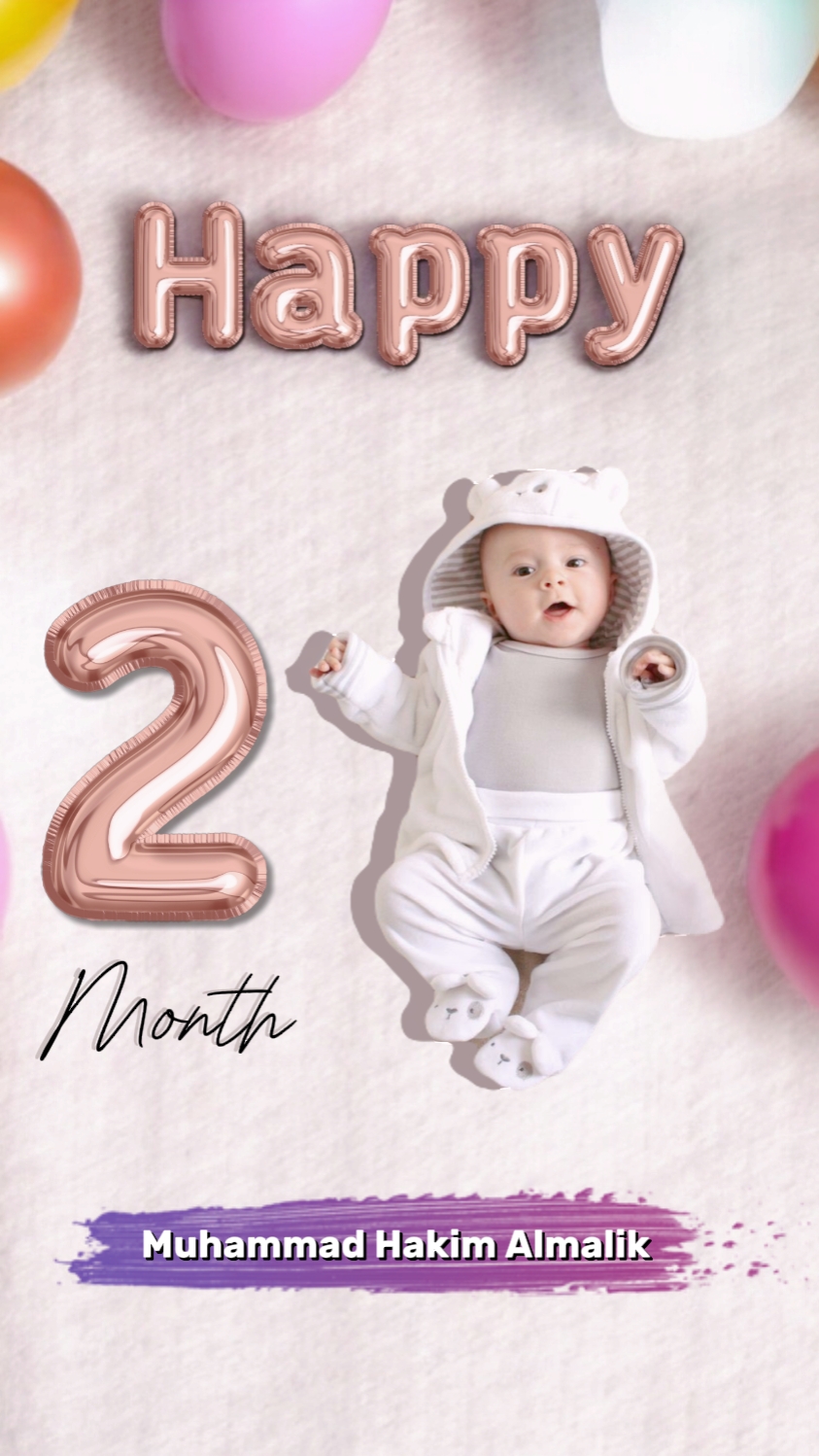 Feliz 2 meses bebé