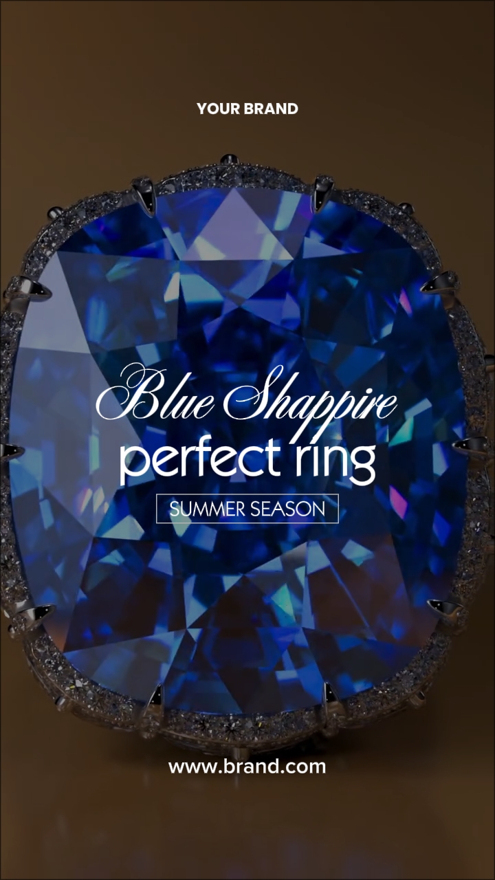 Anillo de Sahppire azul