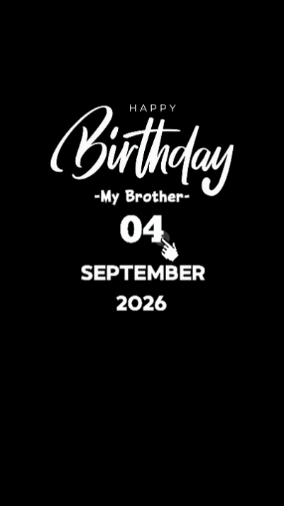 HBD IRMÃO 4 DE SETEMBRO
