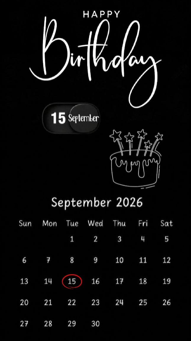b'day to me 15 Septe