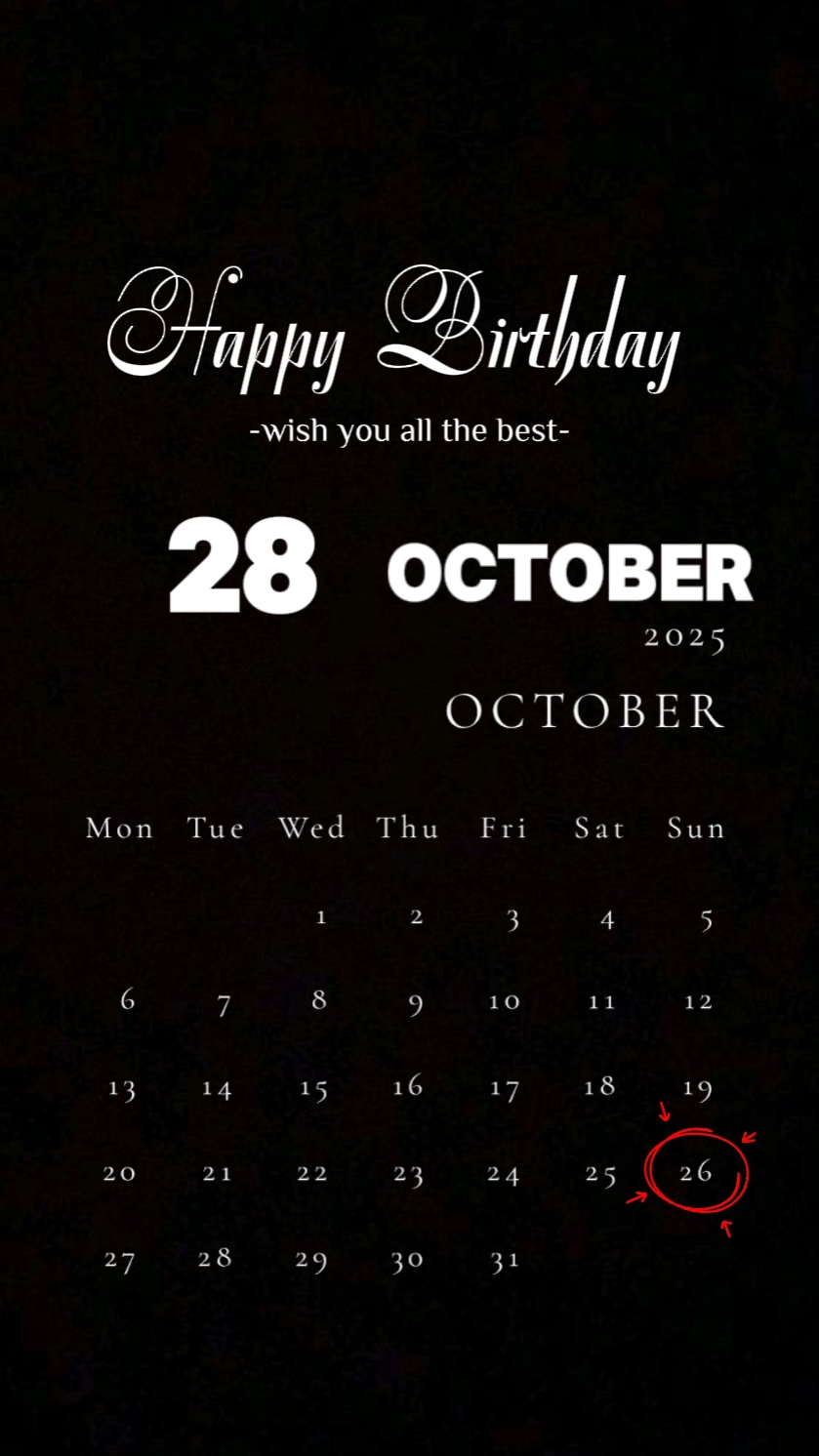 HBD 28 OCTOBER 