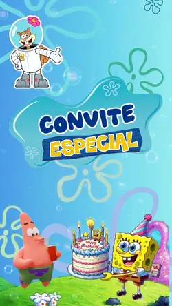 Convite Bob esponja