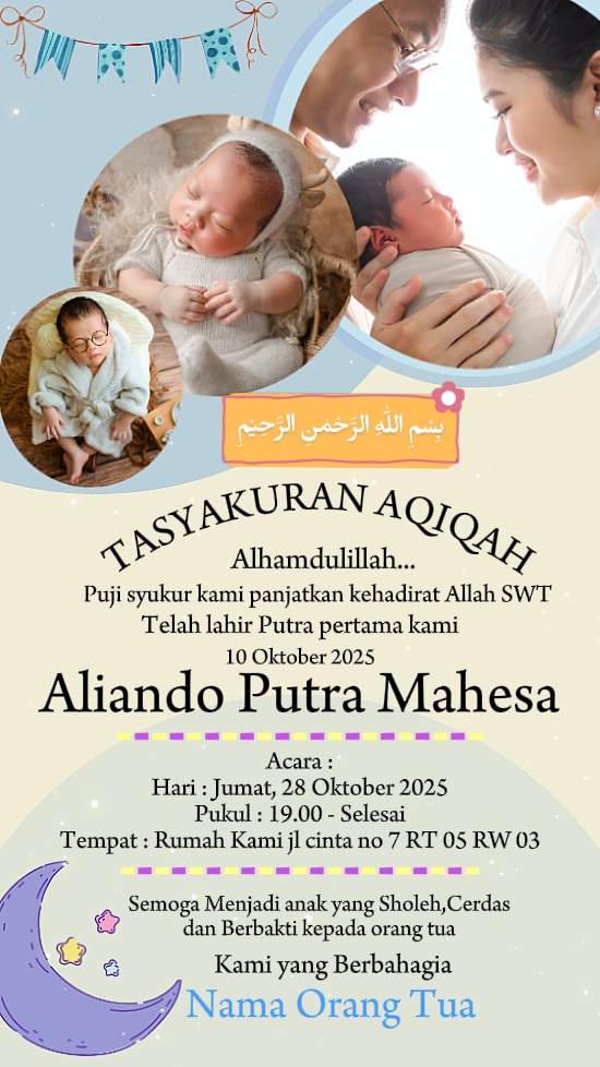 Undangan Aqiqah Bayi