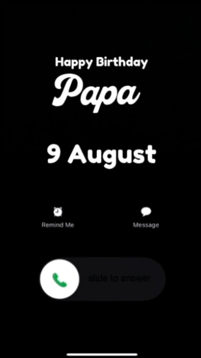 HBD papa 9 August
