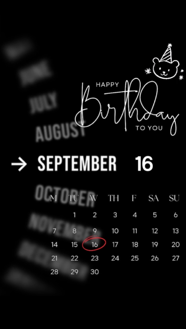 HBD 16 SEPTEMBER 