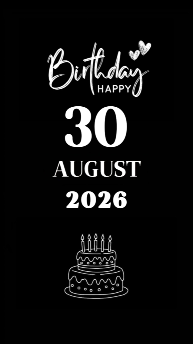 ULANG TAHUN 30 AGUSTUS 2026