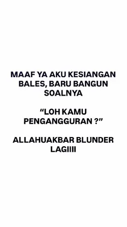 loh kmu pengangguran