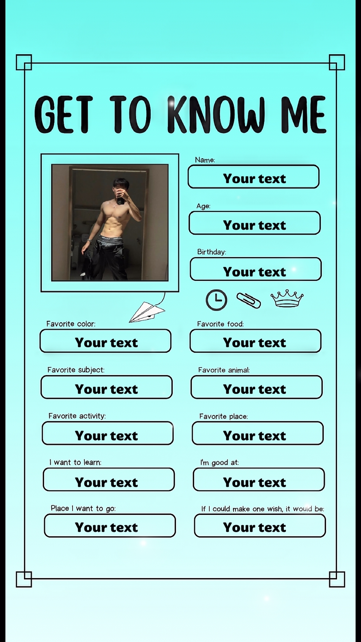 Apprenez à me connaître