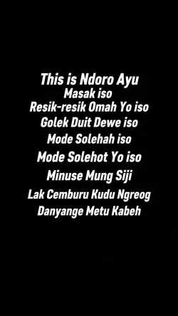 This is Ndoro Ayu