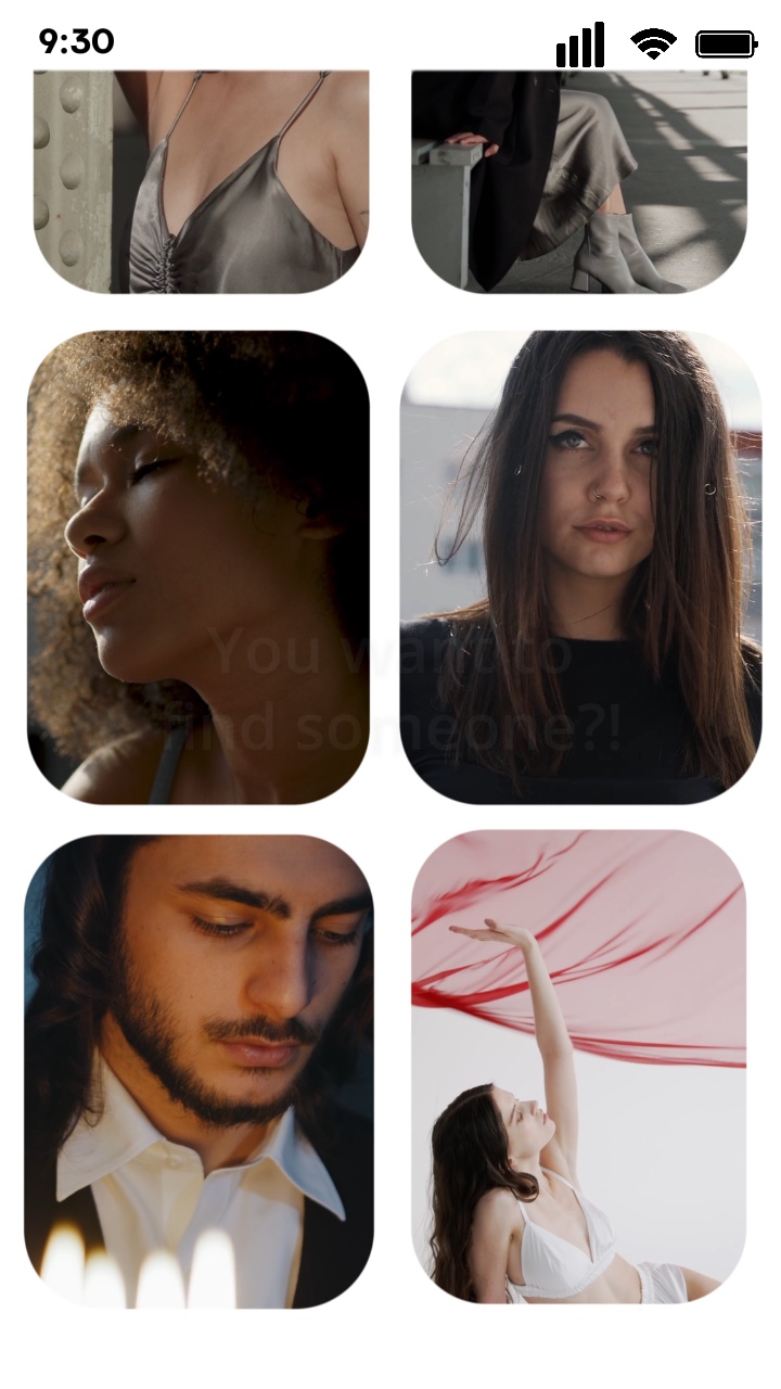 Mininalist Product Display For App Dating