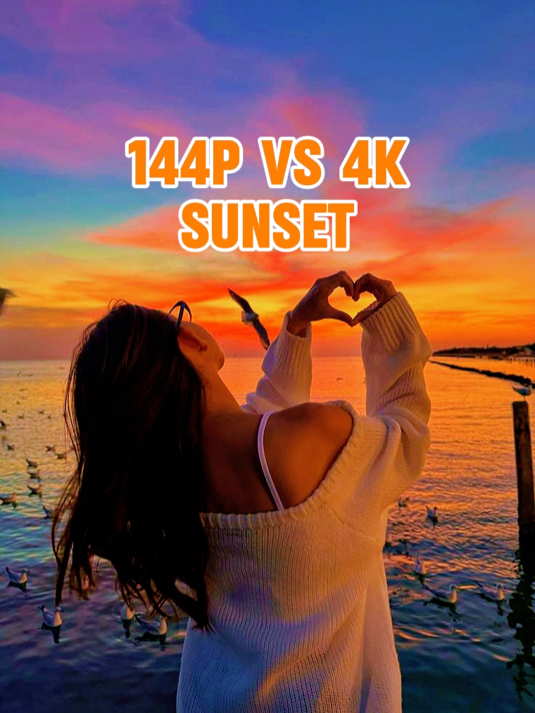 COUCHER DE SOLEIL 144P VS 4K