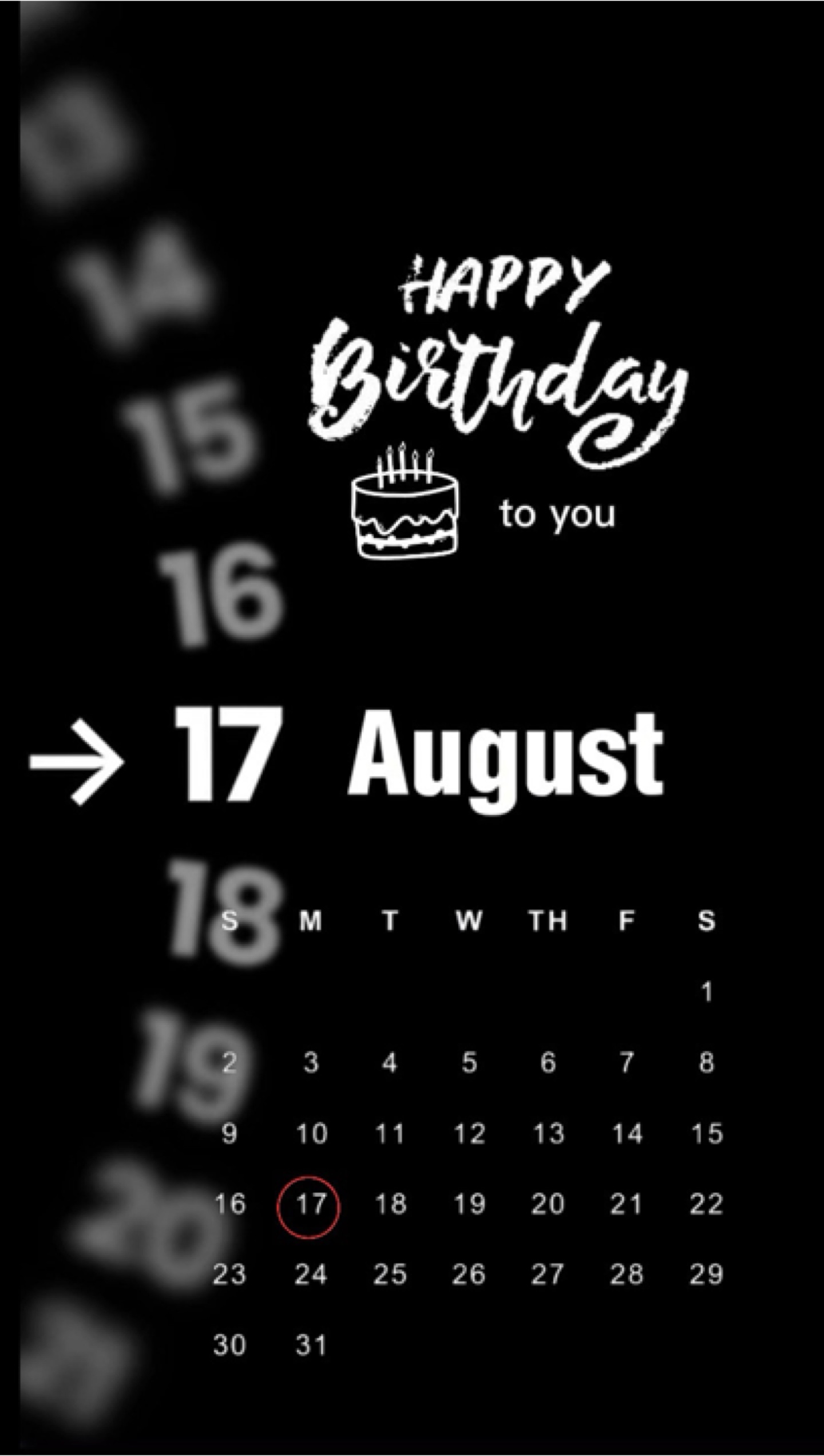 Birthday 17 Augst
