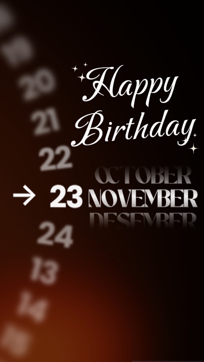 Birthday 23 November