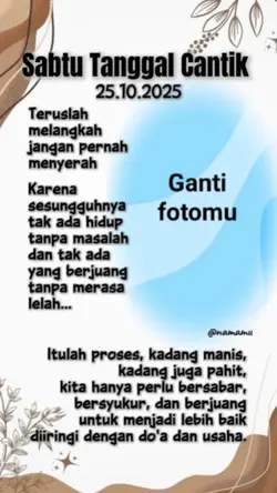 Sabtu tgl cantik 