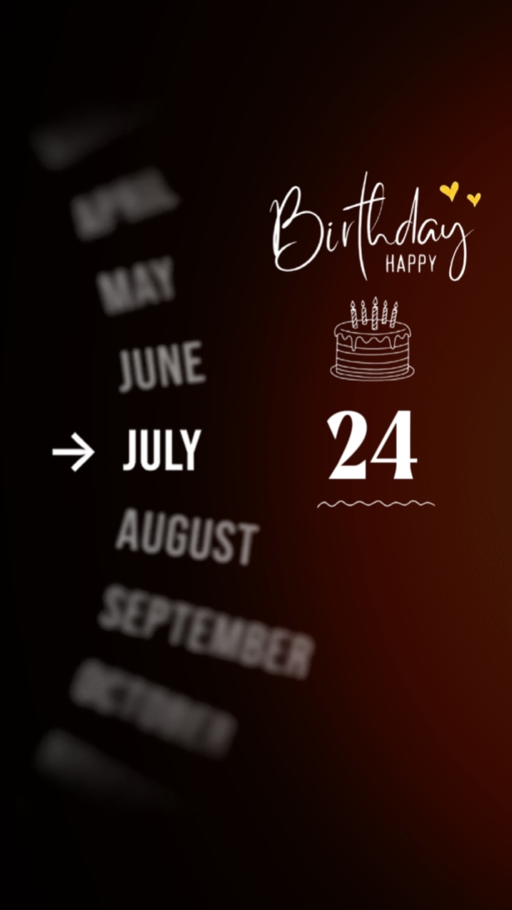 Feliz cumpleaños 24 de julio 