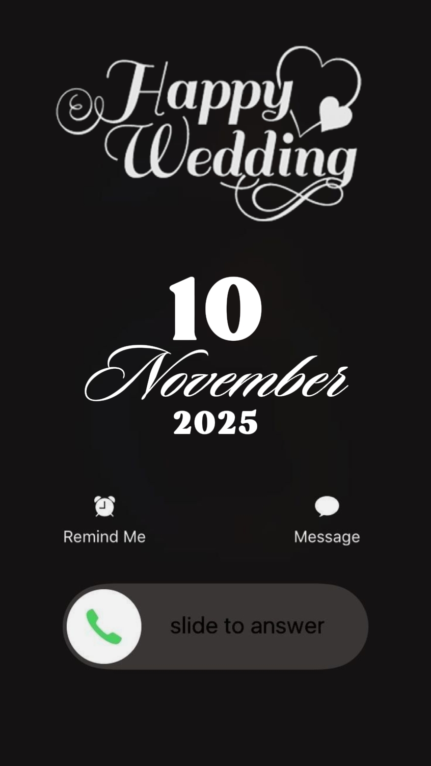 10 NOVEMBER WEDDING.